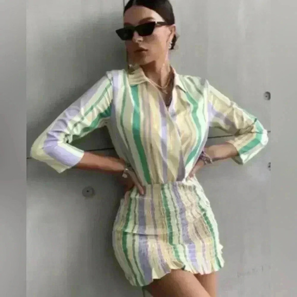Zara Multicolor Striped Dress - Picture 1 of 11